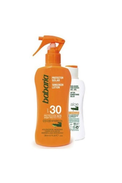 Babaria Sunscreen Lotion Spf30 Spray 200ml Set 2 Pieces
