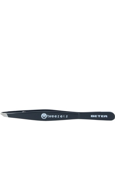 Beter Tweezers Magnetic Slanted Tip Black