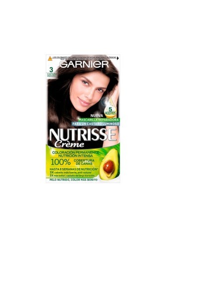 Garnier Nutrisse Crème Nourishing Color 3 Dark Brown