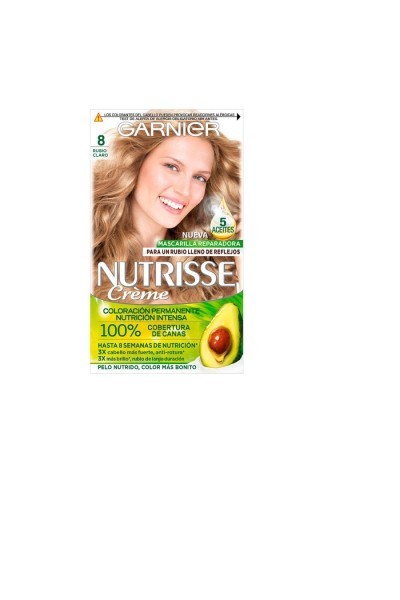 Garnier Nutrisse Crème Nourishing Color 8 Clair Blonde