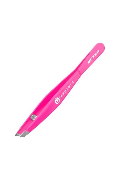 Beter Tweezers Magnetic Slanted Tip Pink