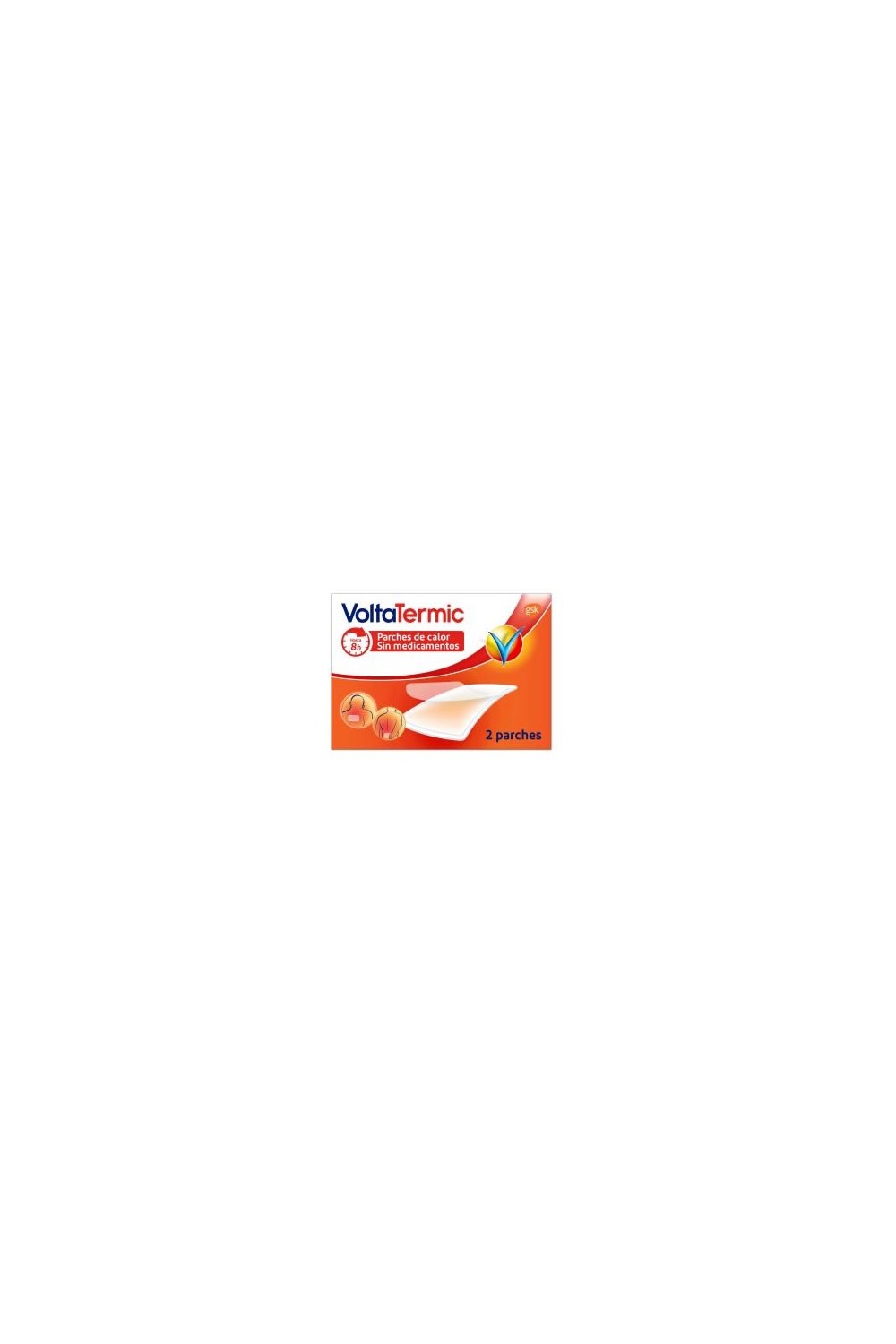 Voltatermic Heat Patches Without Medications Rectangular Shape 2 Units