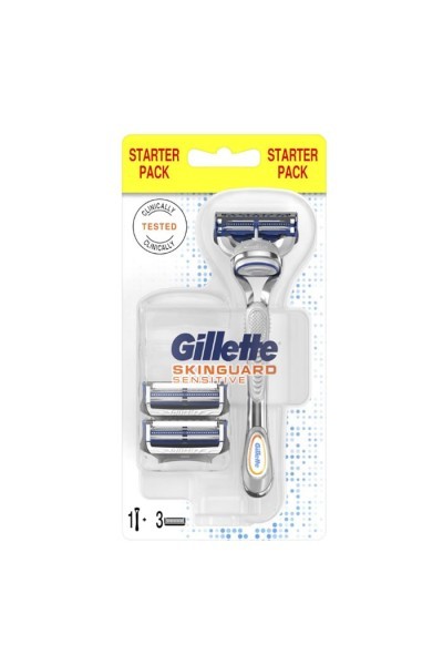 Gillette Skinguard Sensitive Razor + 3 refills