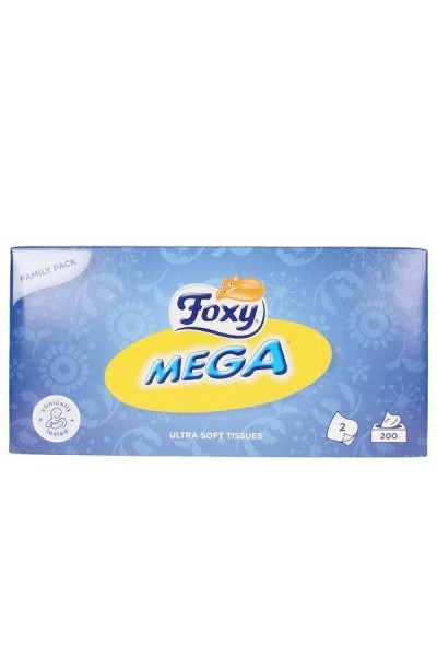 Foxy Mega Tissues 200 Units