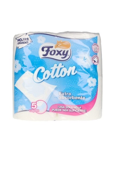 Foxy Cotton Toilet Paper 5 Layers 4 Rolls