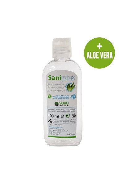 SANIPLUS - Hydroalcoholic Hand Gel Sanitizer With Aloe Vera 100ml