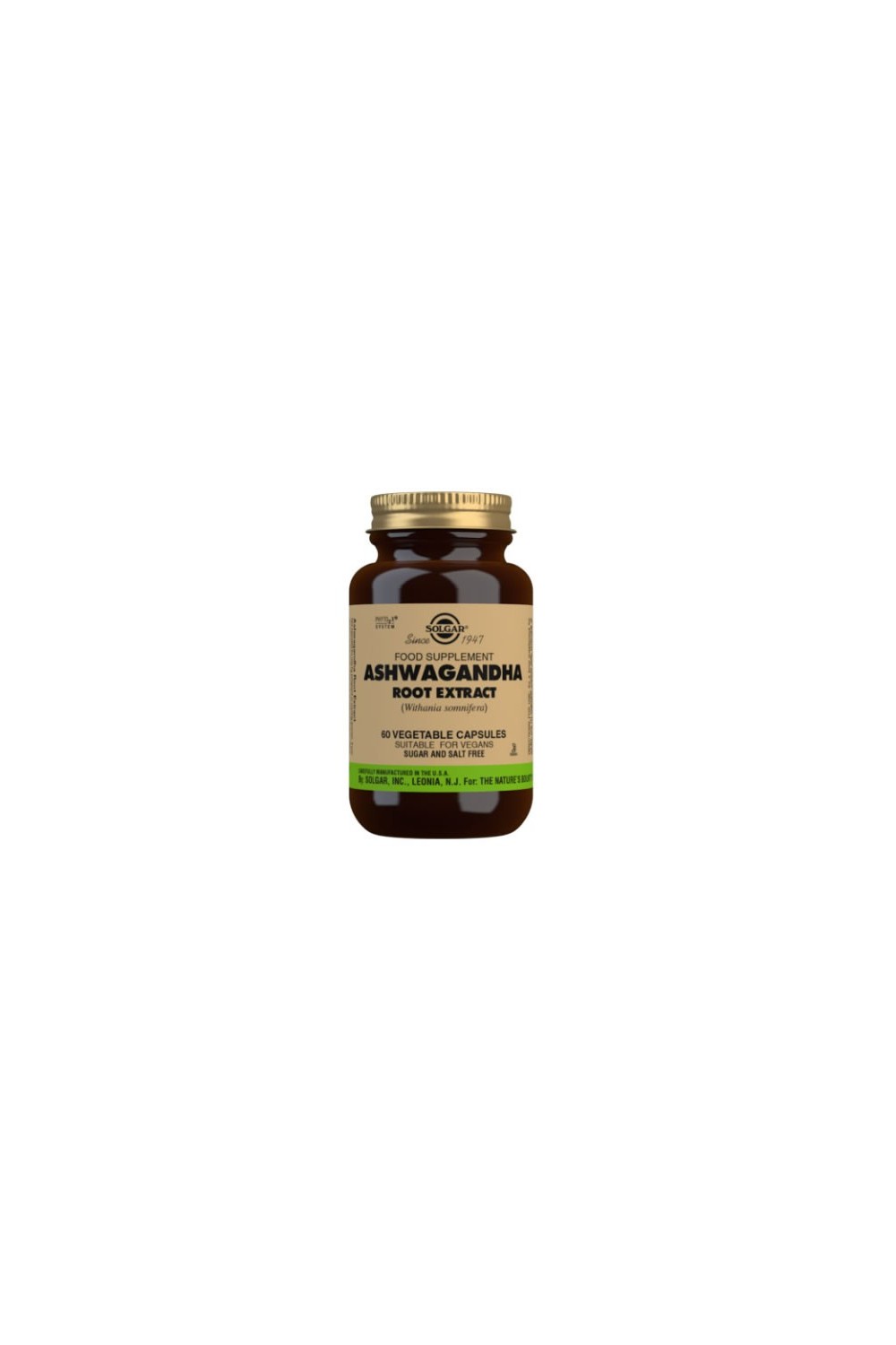 Solgar Ashwagandha Root Extract Vegetable Capsules - Pack of 60