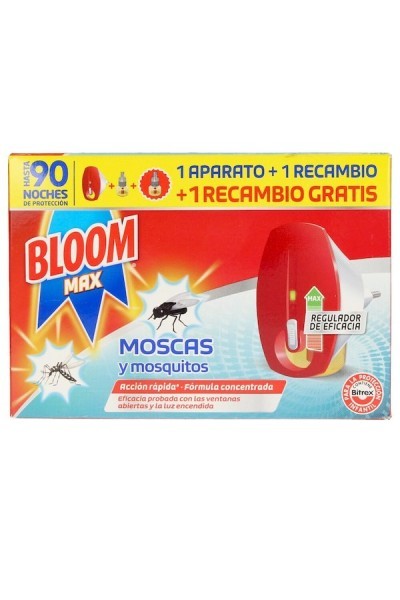 Bloom Max Flies  & Mosquitoes 1 Electric Device + 2 Refill