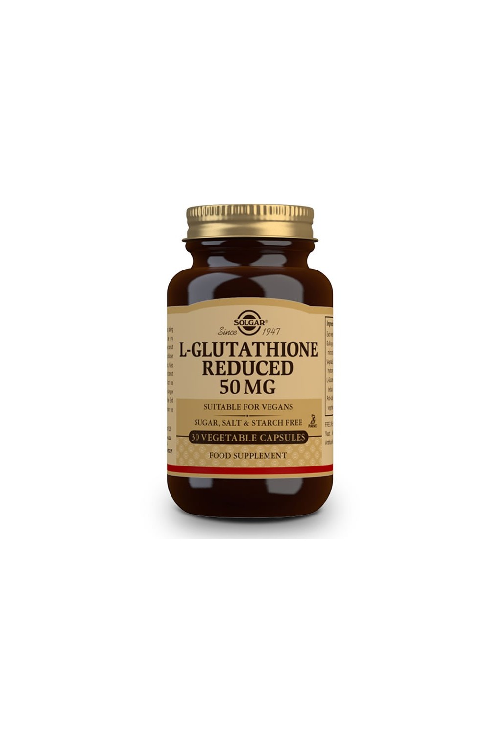 Solgar L-Glutathione 50mg 30 Capsules