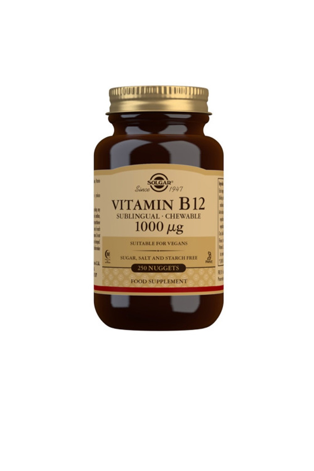 Solgar Vitamin B12 1000mcg - Cyanocobalamin 250 Tablets