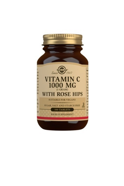 Solgar Vitamin C 1g 100 Tablets with Rose Hip