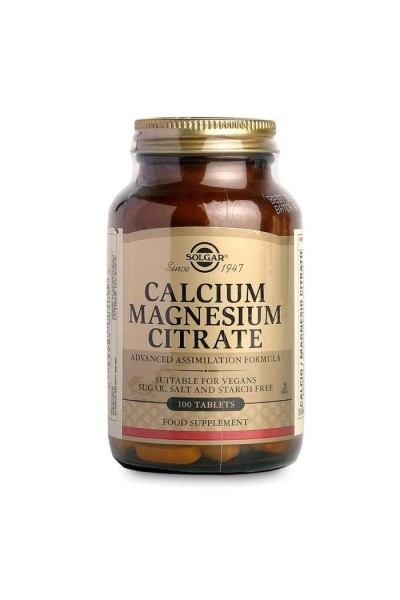 Solgar Calcium Magnesium Citrate 100 Tablets