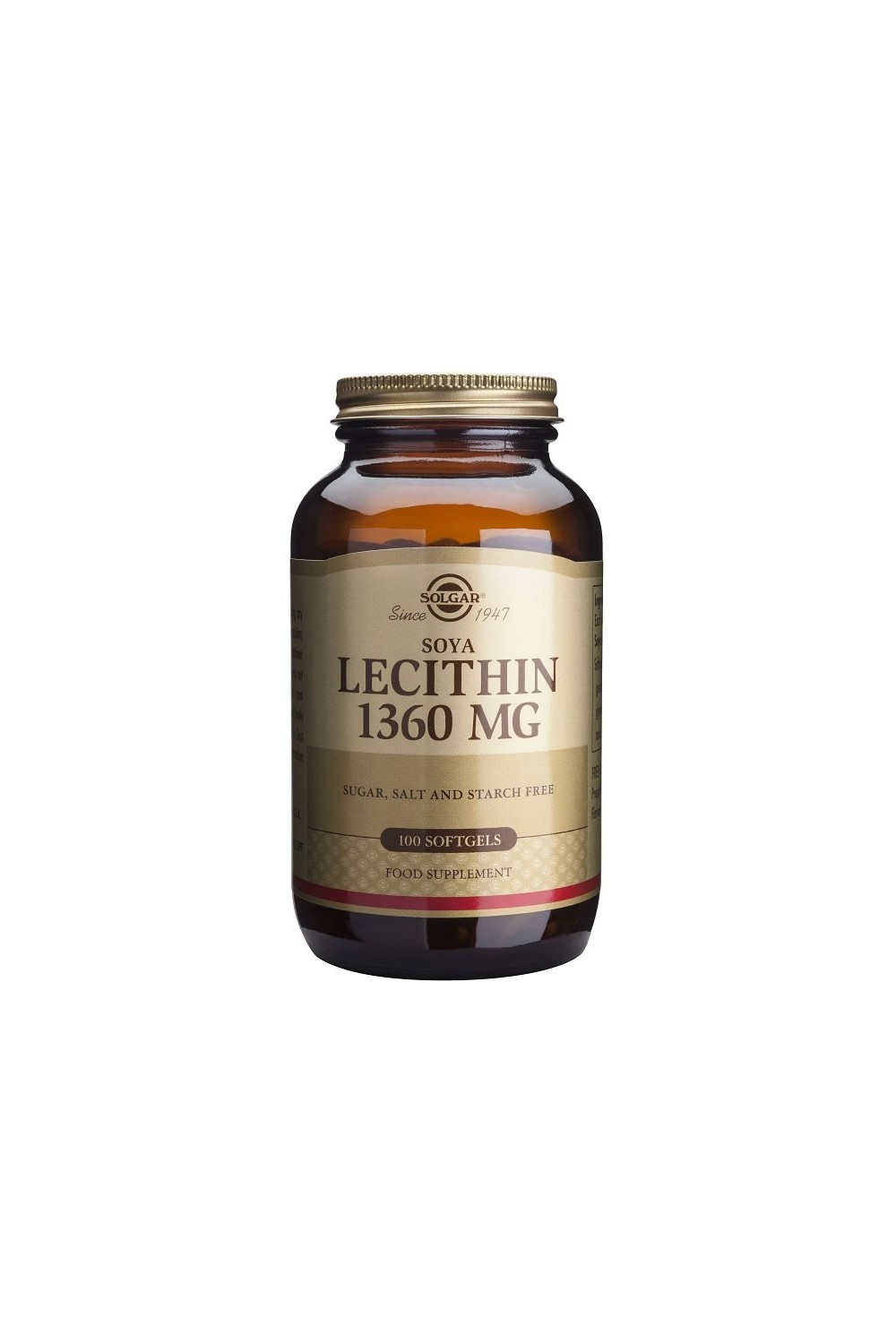 Solgar Lecithin 1360mg 100 Softgels