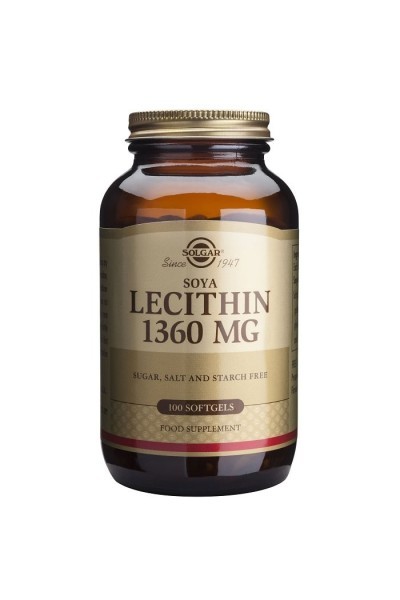 Solgar Lecithin 1360mg 100 Softgels