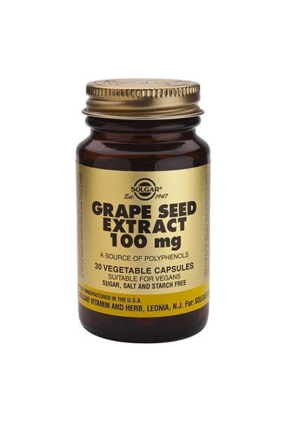 Solgar Grape Seed Extract 100mg 30 Capsules