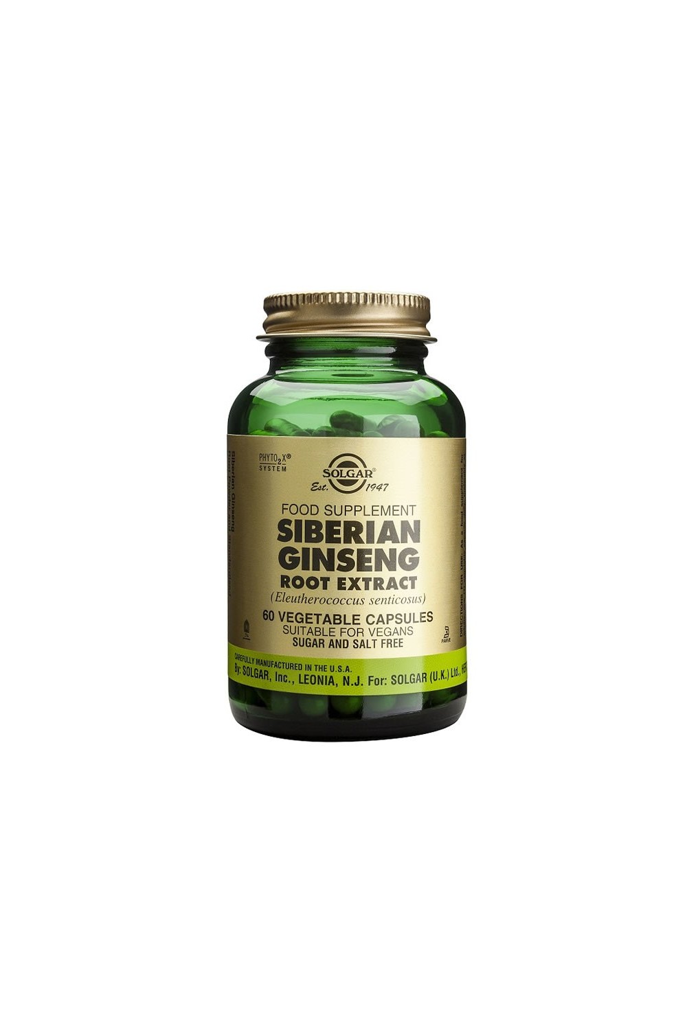Solgar Spf Siberian Ginseng Root 60 Capsules