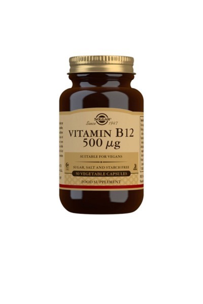 Solgar Vitamin B12 500cmg Cyanocobalamin 50 Capsules