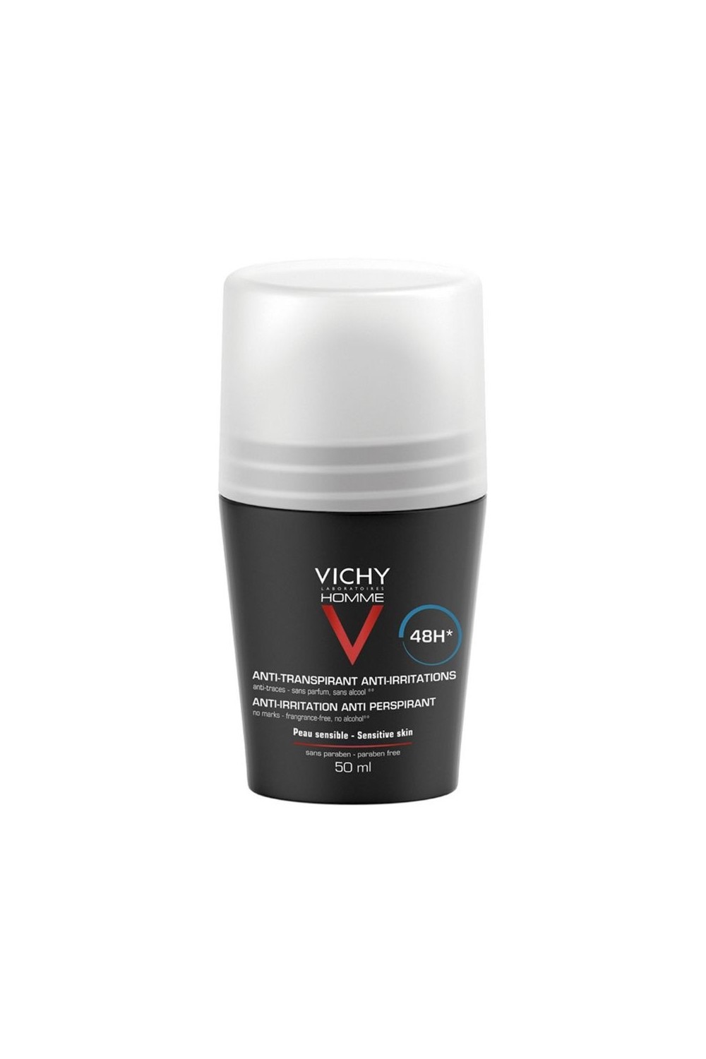 Vichy Homme Roll On Deodorant For Sensitive Skin 50ml