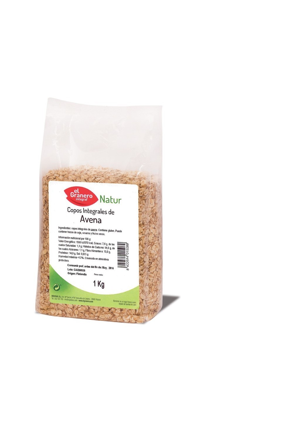 Granero Copos Avena Integrales 1 Kg