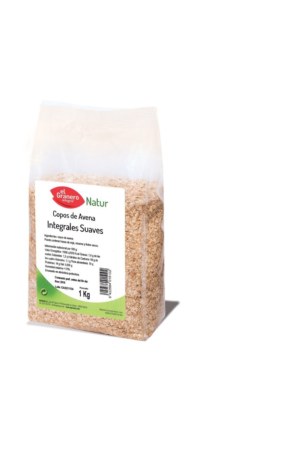 Granero Copos Suaves De Avena Integral 1 Kg