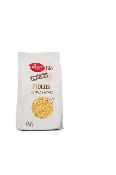 Granero Fideos De Maiz y Arroz Sin Gluten Bio 500g