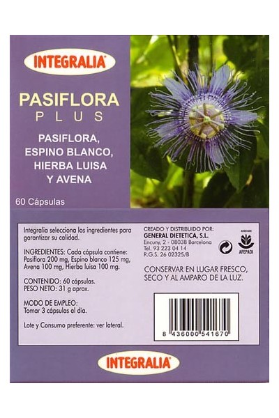 Integralia Pasiflora Plus 60 Caps