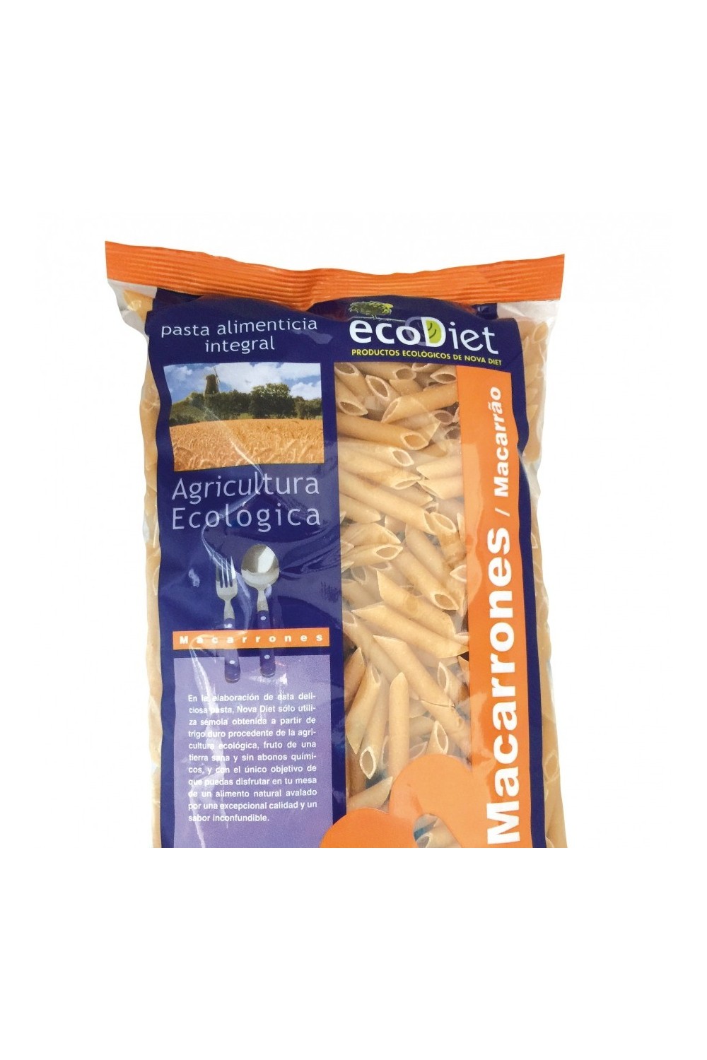 Novadiet Macarrones Integrales Ecodiet 500g