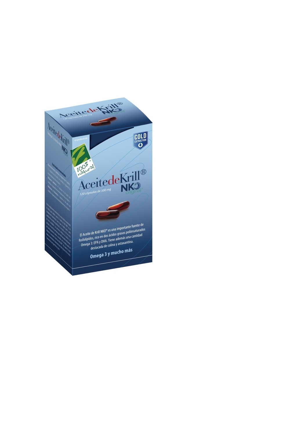 100%natura Aceite De Krill Nko 120 Cap De 500 Mg