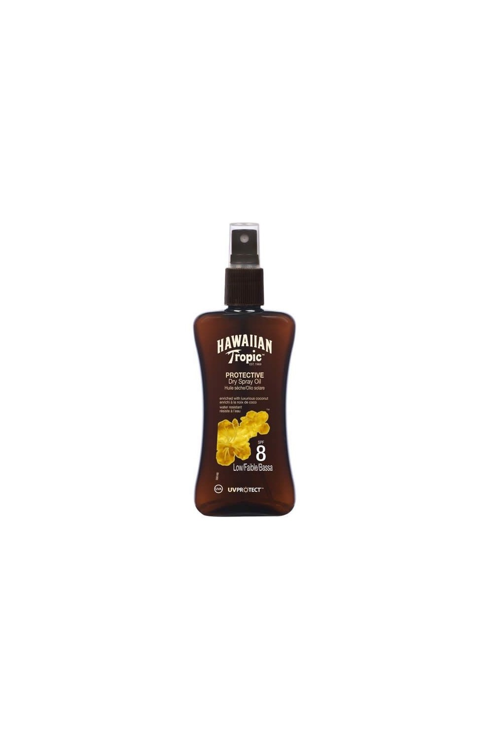 Hawaiian Tropic Protective Dry Spray Oil Spf8 Low 200ml