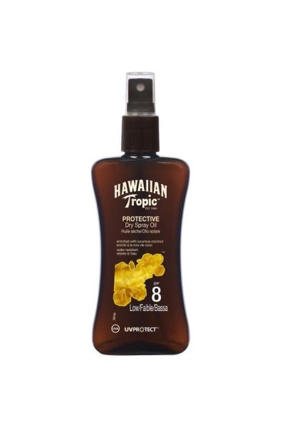 Hawaiian Tropic Protective Dry Spray Oil Spf8 Low 200ml