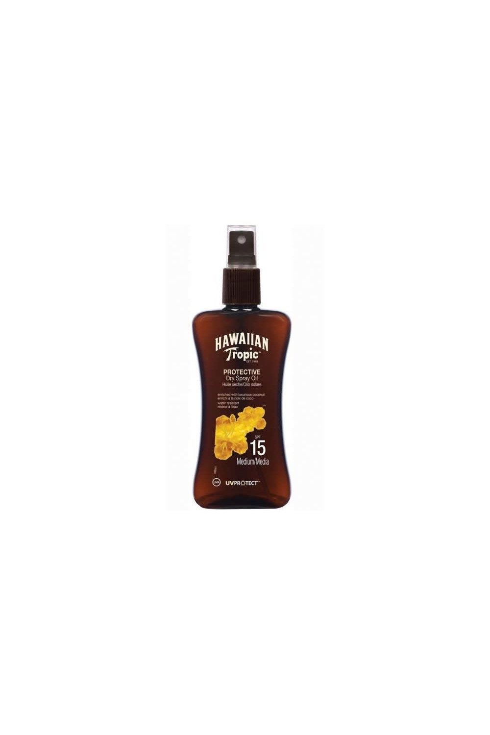 Hawaiian Tropic Protective Dry Spray Oil Spf15 Medium 200ml