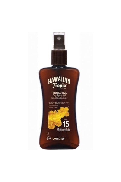 Hawaiian Tropic Protective Dry Spray Oil Spf15 Medium 200ml