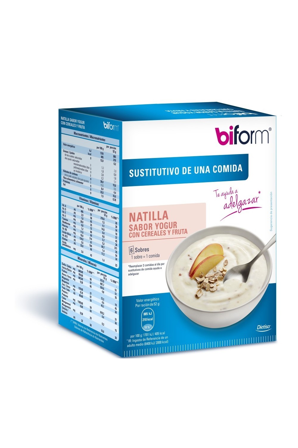 Biform Natillas Yogur Cereales 6 Sobres