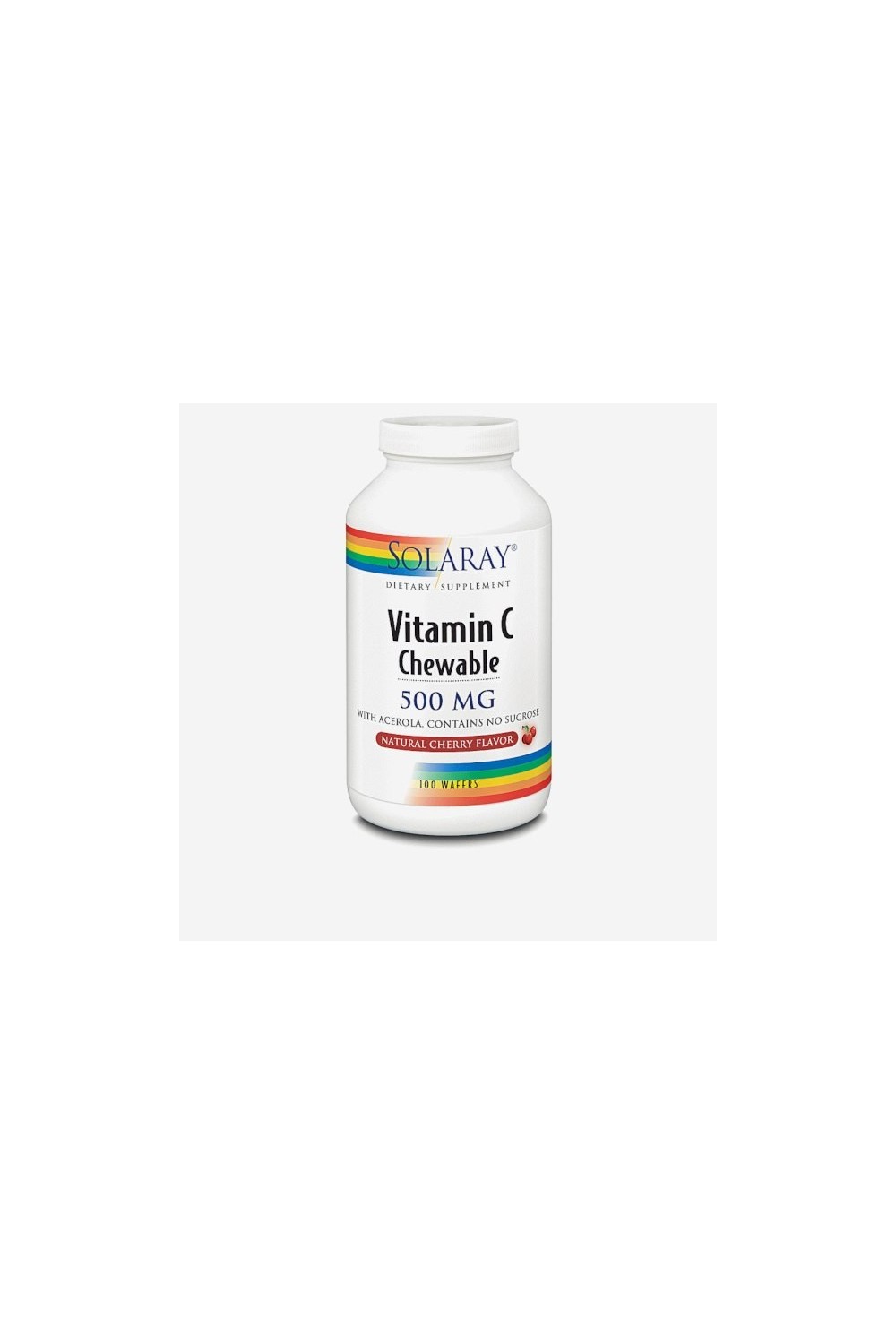 Solaray Vitamina C 500 Mg Sabor Cereza 100 Comp