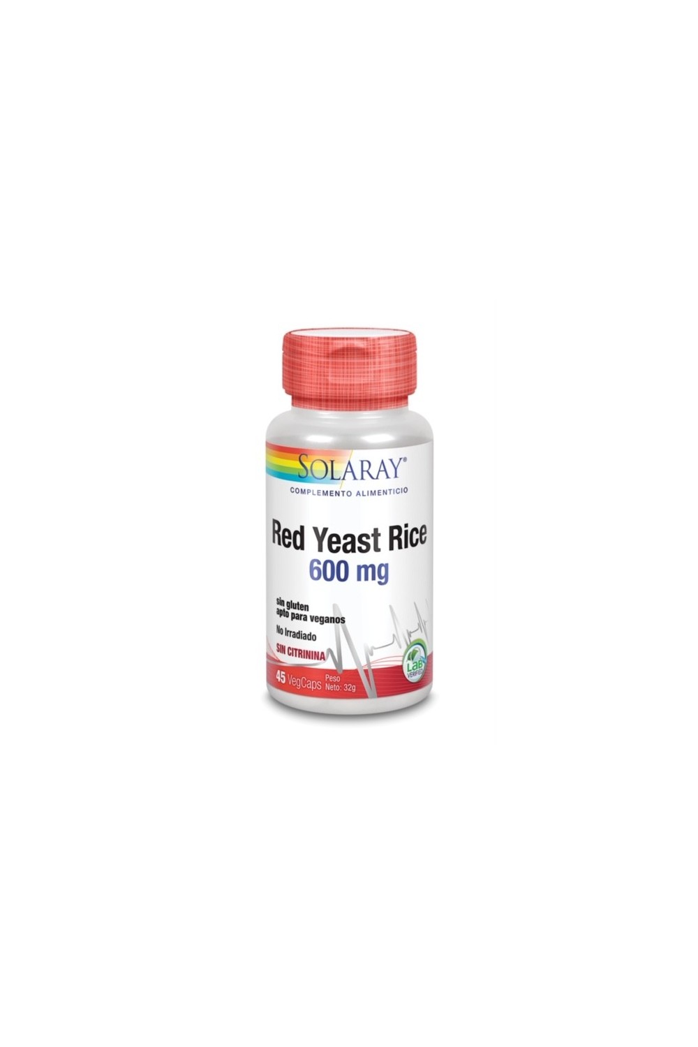 Solaray Red Yeast Rice 600mg 45 Vcaps