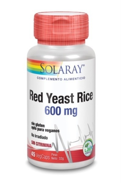 Solaray Red Yeast Rice 600mg 45 Vcaps