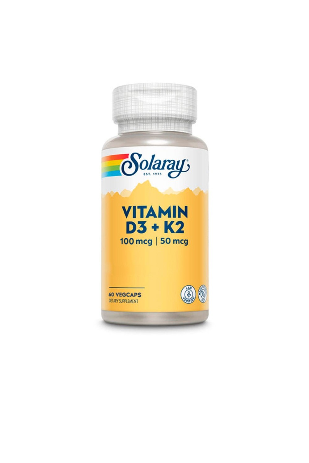 Solaray Vitamina D3 y K2 60 Vcaps 5000 Ui