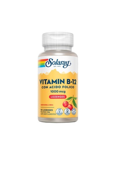 Solaray Vitamina B12 Acido Folico 1000 Mcg 90 Comp