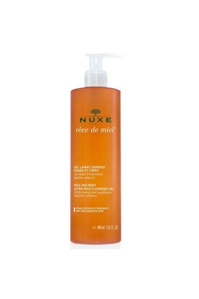 Nuxe Rêve De Miel Face And Body Cleansing Gel 400ml
