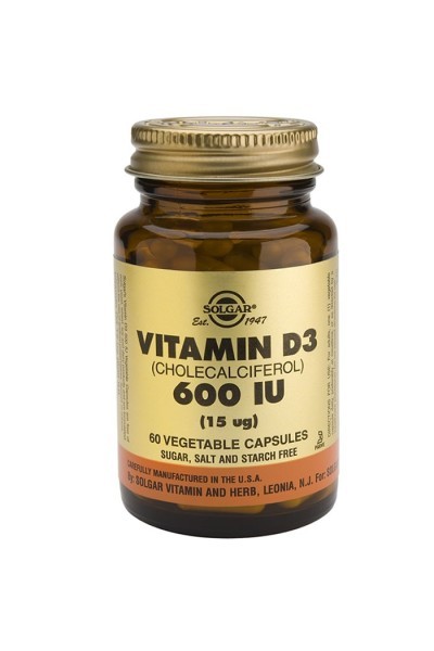 Solgar Vitamin D3 600UI 15cmg 60 Capsules