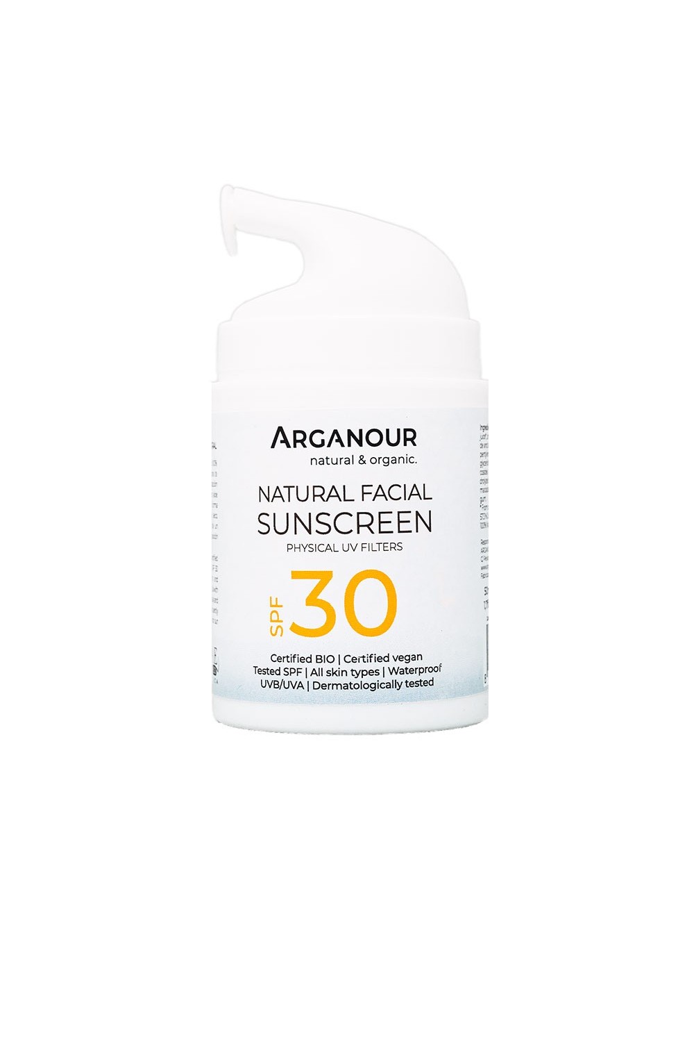 Arganour Natural & Organic Facial Sunscreen Spf30 50ml