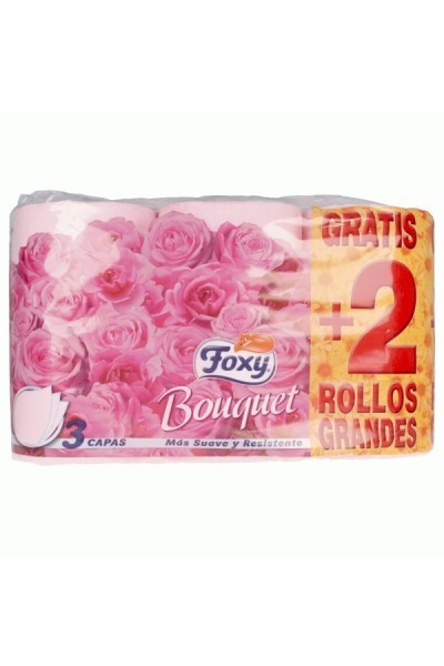 Foxy Bouquet Color Toilet Paper 3 Layers 4 + 2 Rolls
