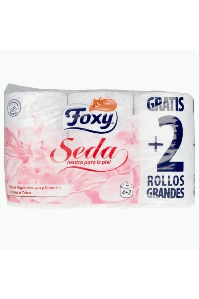 Foxy Silk Toilet Paper 3 Layers 4 + 2 Rolls