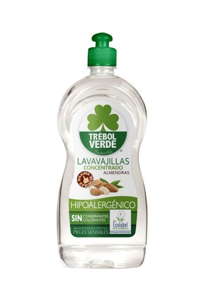 TRÉBOL VERDE - Trébol Verde Lavavajillas Almendras Ecologico 750ml