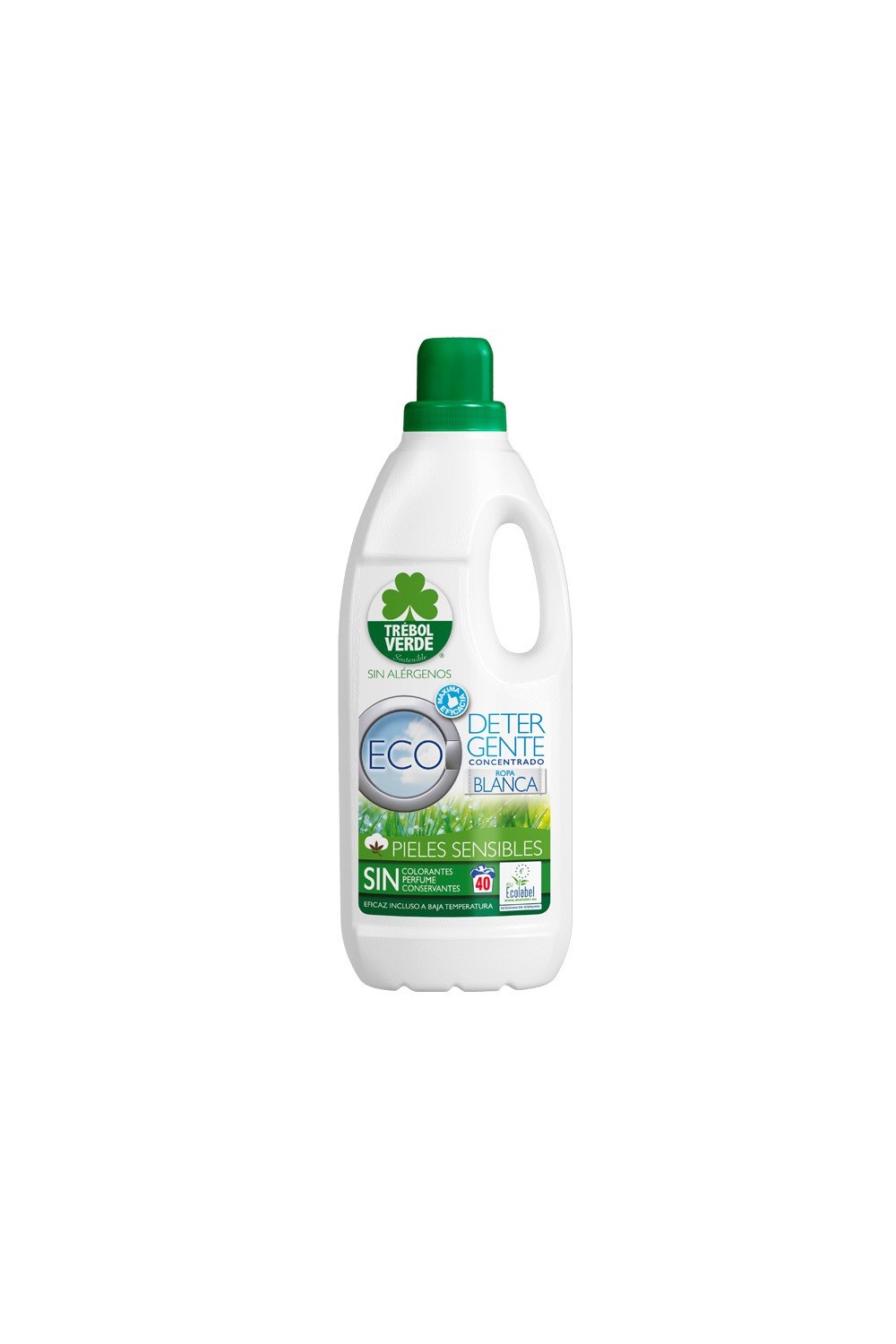 TRÉBOL VERDE - Trébol Verde Detergente Lavadora Ropa Blanca Ecologico 2l