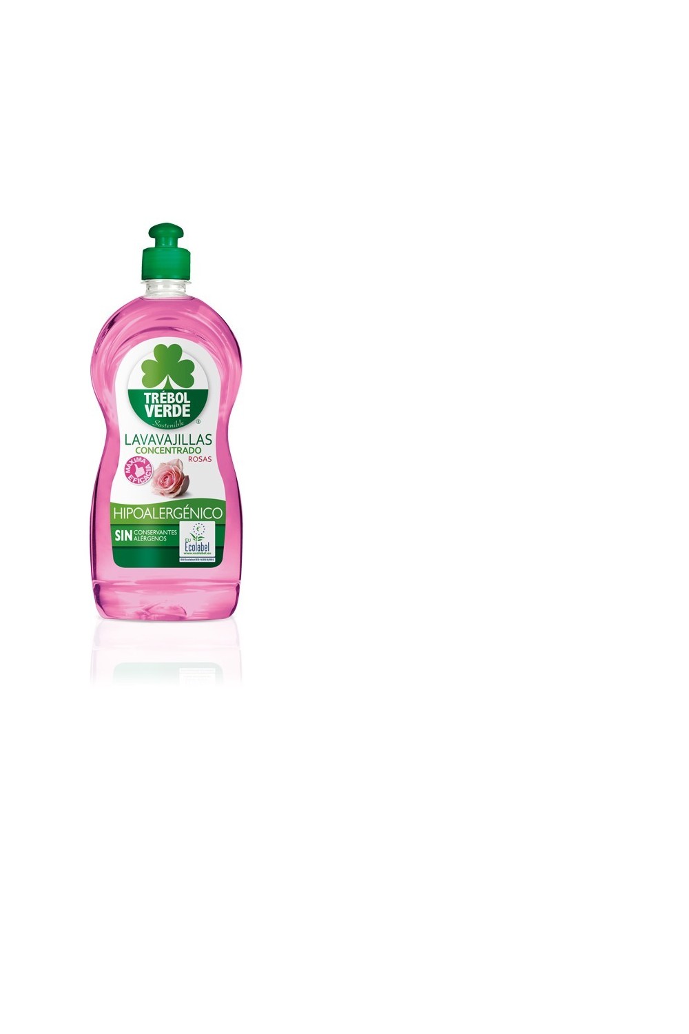 TRÉBOL VERDE - Trébol Verde Lavavajillas Rosas Ecologico 750ml