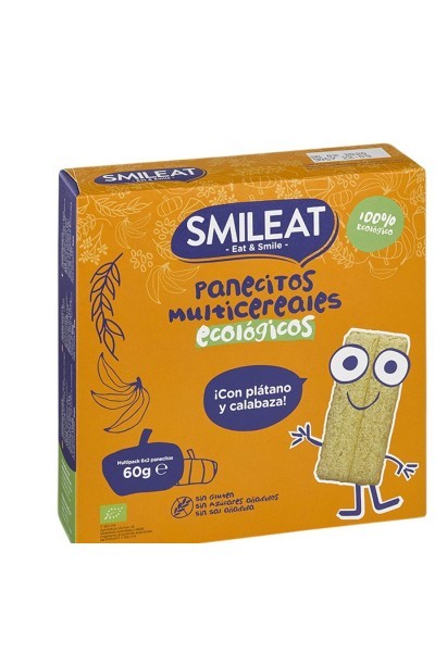 Smileat Panecillos De Cereales Con Platano y Calabaza Bio 60g