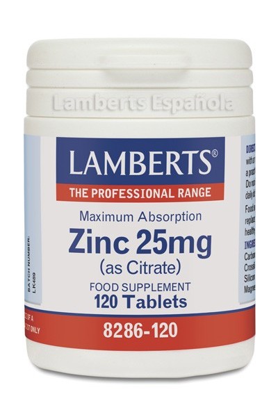Lamberts Citrato De Zinc 25 Mg 120 Caps