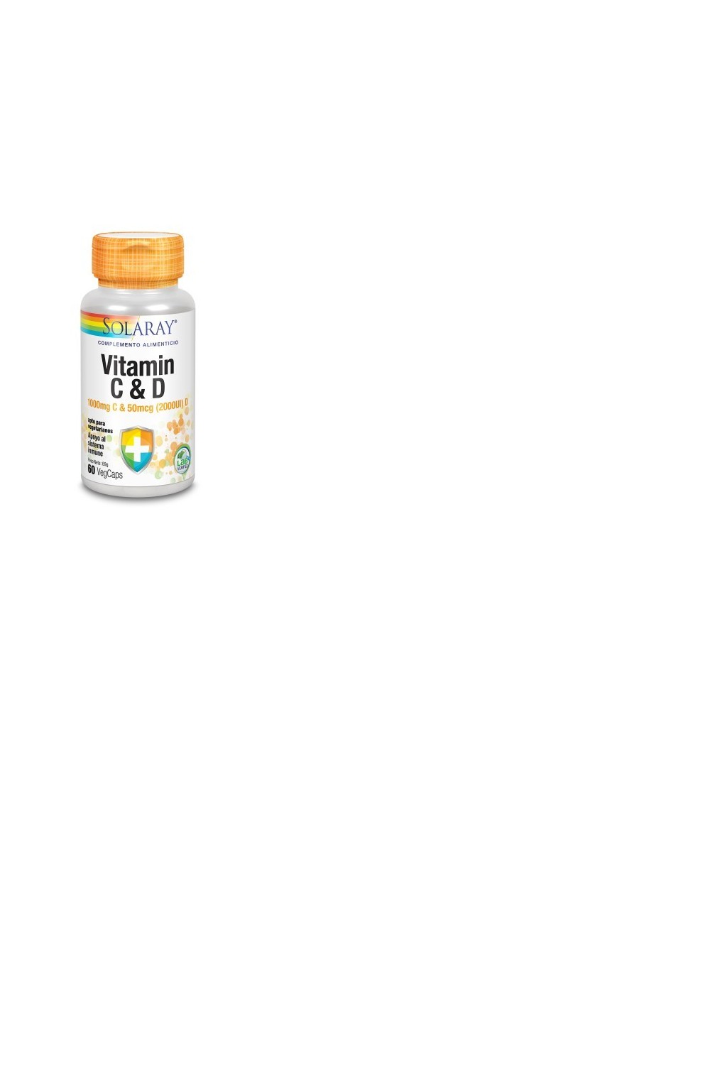 Solaray Vitamina C y D 60 Vcaps