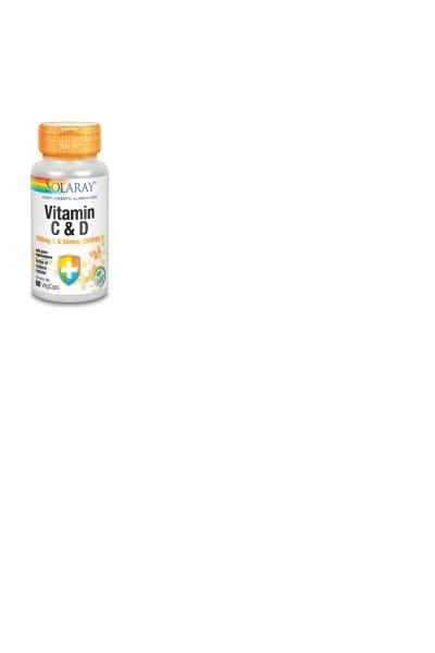 Solaray Vitamina C y D 60 Vcaps